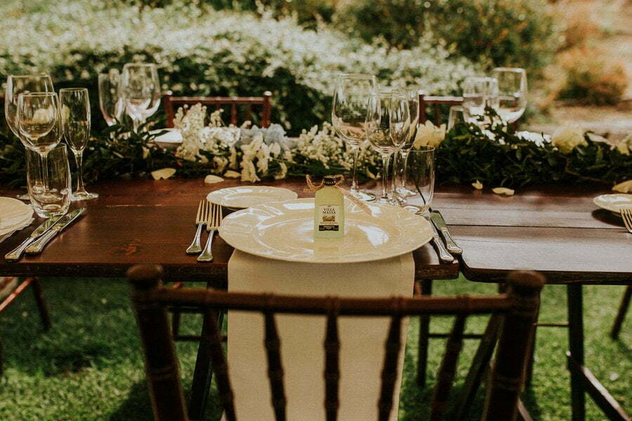 wedding table setup details